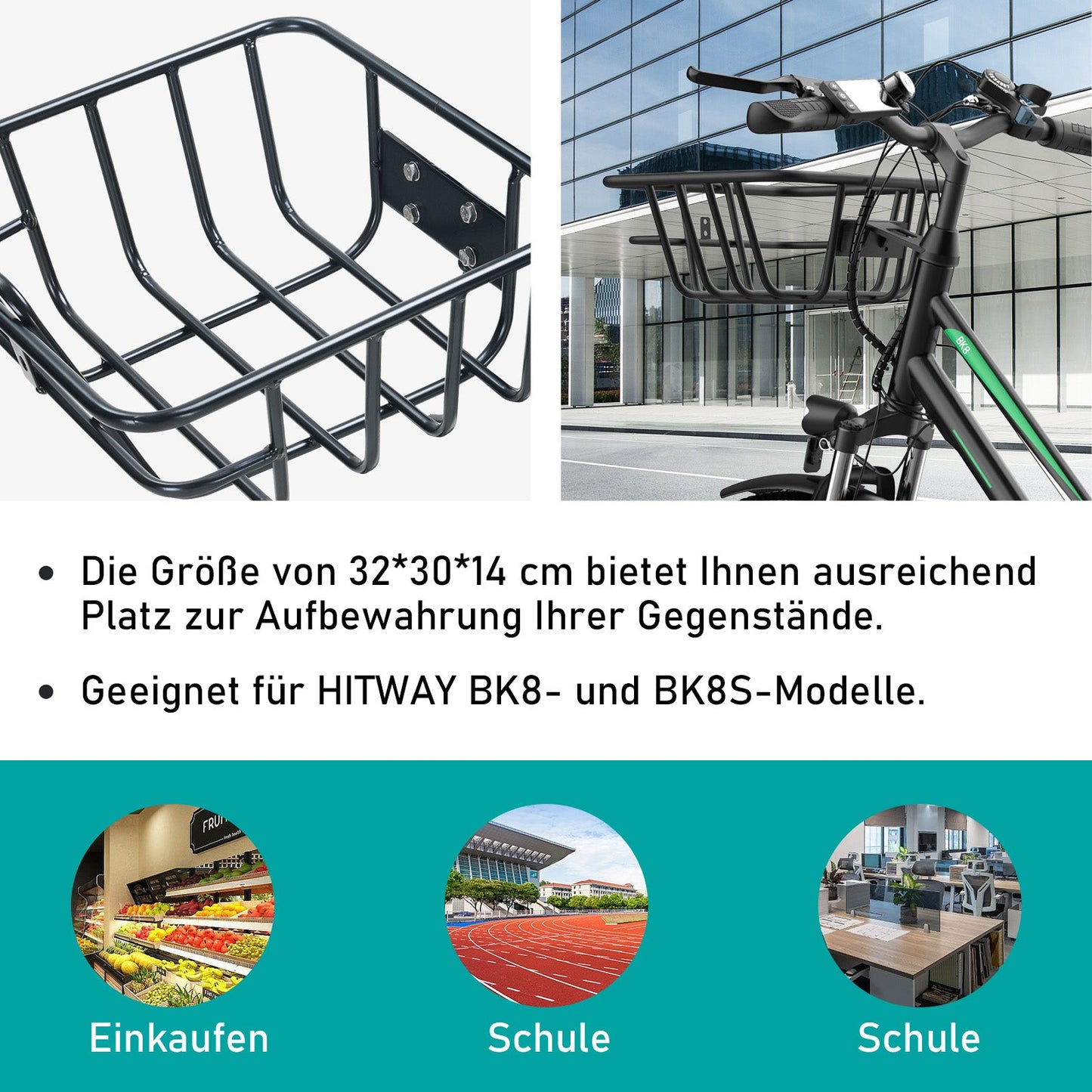 Fahrrad-Vorderradkorb für BK8SL