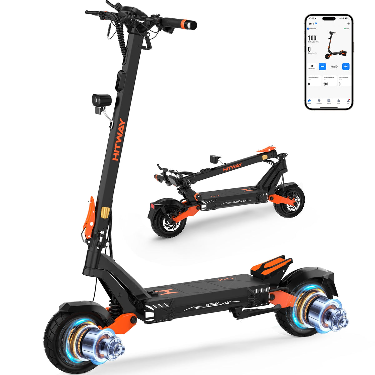 H11 1800W*2 E‑Scooter mit ABE (Straßenzulassung)