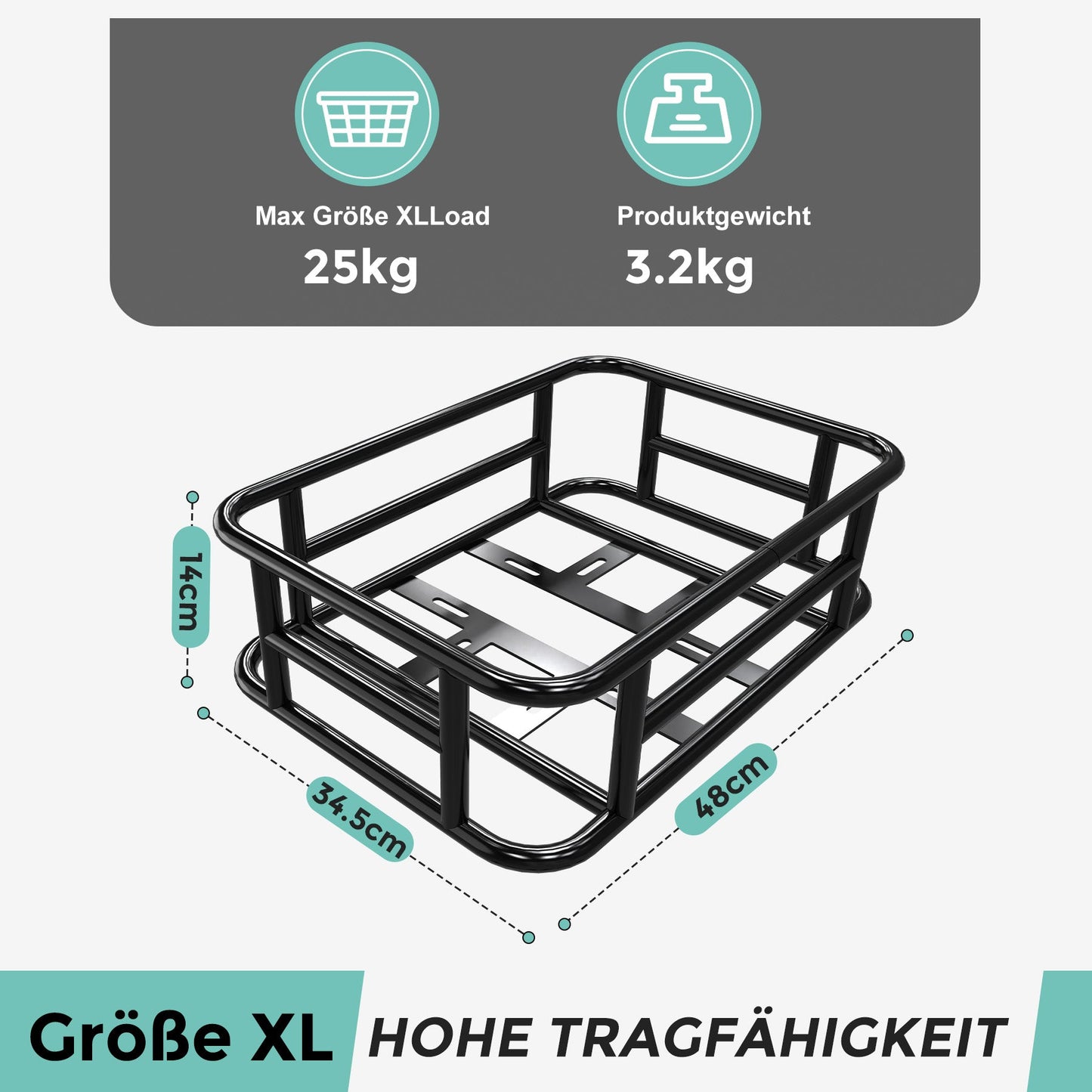 Fahrradkorb hinten